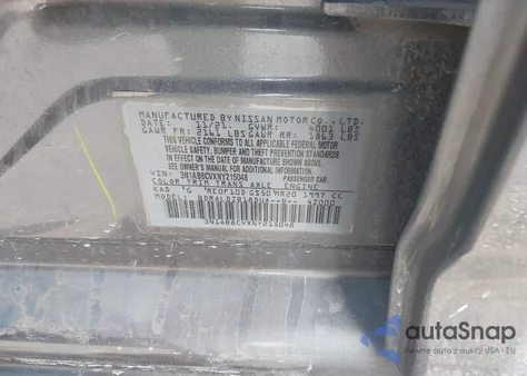 2022 Nissan Sentra Sv Xtronic Cvt z USA, uszkodzony, nr VIN 3N1AB8CVXNY215048